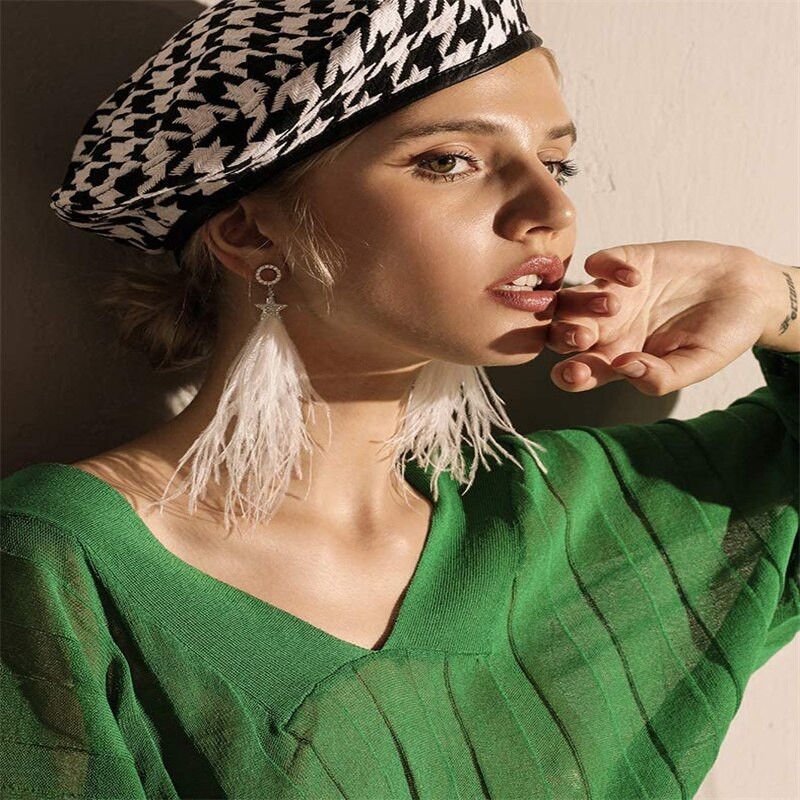 100 vnt./partija Natūralios stručio plunksnos „pasidaryk pats“ Plaukų plunksnos šilko auskarai Papuošalų gaminimo aksesuarai Dekoratyviniai amatai iš plunksnų 10-18cm