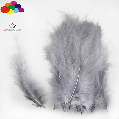 Сиви Macarons Color Turkey Feathers 100 Pcs Diy Fluff Imported for Wave Ball Gift Box Материал Dream Catcher Material