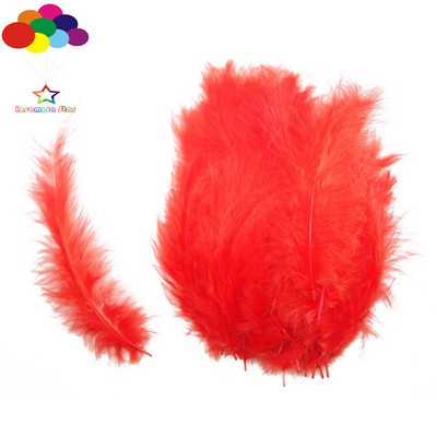 Сиви Macarons Color Turkey Feathers 100 Pcs Diy Fluff Imported for Wave Ball Gift Box Материал Dream Catcher Material
