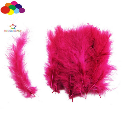 Сиви Macarons Color Turkey Feathers 100 Pcs Diy Fluff Imported for Wave Ball Gift Box Материал Dream Catcher Material