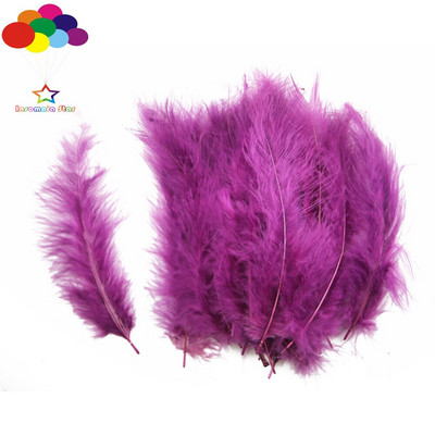 Сиви Macarons Color Turkey Feathers 100 Pcs Diy Fluff Imported for Wave Ball Gift Box Материал Dream Catcher Material