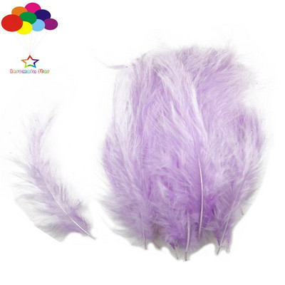 Сиви Macarons Color Turkey Feathers 100 Pcs Diy Fluff Imported for Wave Ball Gift Box Материал Dream Catcher Material