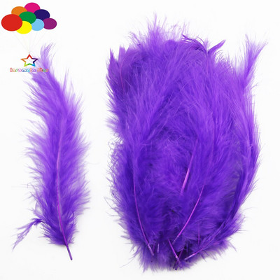 Сиви Macarons Color Turkey Feathers 100 Pcs Diy Fluff Imported for Wave Ball Gift Box Материал Dream Catcher Material