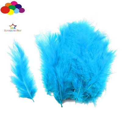 Сиви Macarons Color Turkey Feathers 100 Pcs Diy Fluff Imported for Wave Ball Gift Box Материал Dream Catcher Material