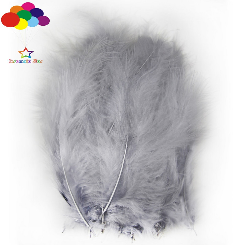 Сиви Macarons Color Turkey Feathers 100 Pcs Diy Fluff Imported for Wave Ball Gift Box Материал Dream Catcher Material