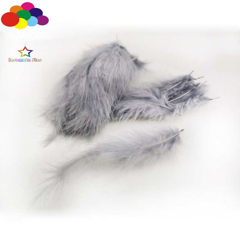 Сиви Macarons Color Turkey Feathers 100 Pcs Diy Fluff Imported for Wave Ball Gift Box Материал Dream Catcher Material