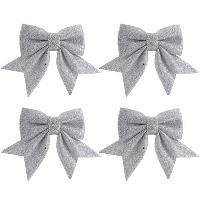 Bowknot Mašna Božićni ukrasi Drvo Svjetlucave zanatske mašne Božićni vijenac Girlanda Zimski rustikalni praznici Mini ukrasna vrpca Sjajna