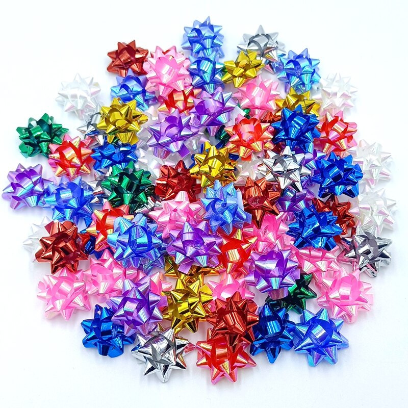 100 kom 2,5 cm mini konfeti mašne za zamotavanje poklona Mašnice za Božićne poklone, ljepljive mašne za zamotavanje poklona Vjenčani darovi