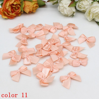 50/100 бр. Mix noeud ruban Сатенена панделка Ленти 25 mm Ръчна вратовръзка с бантик Малки лъкове за занаяти Аксесоари за коледно парти Декорация