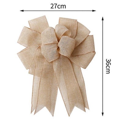 Velike božićne mašne Ukrasi za božićno drvce Ručno izrađene karirane mašne Novogodišnje uređenje doma Mašnice za zamatanje darova za obrt