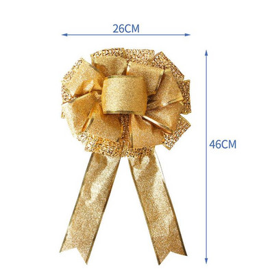 Velike božićne mašne Ukrasi za božićno drvce Ručno izrađene karirane mašne Novogodišnje uređenje doma Mašnice za zamatanje darova za obrt