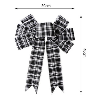 Velike božićne mašne Ukrasi za božićno drvce Ručno izrađene karirane mašne Novogodišnje uređenje doma Mašnice za zamatanje darova za obrt