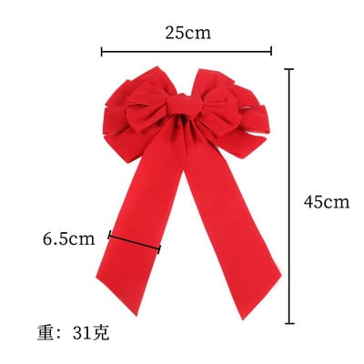 Velike božićne mašne Ukrasi za božićno drvce Ručno izrađene karirane mašne Novogodišnje uređenje doma Mašnice za zamatanje darova za obrt