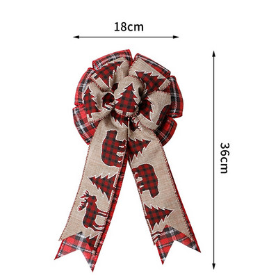 Velike božićne mašne Ukrasi za božićno drvce Ručno izrađene karirane mašne Novogodišnje uređenje doma Mašnice za zamatanje darova za obrt