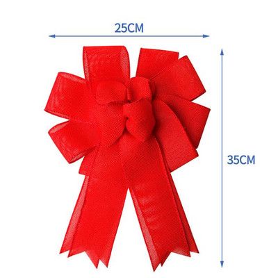 Velike božićne mašne Ukrasi za božićno drvce Ručno izrađene karirane mašne Novogodišnje uređenje doma Mašnice za zamatanje darova za obrt