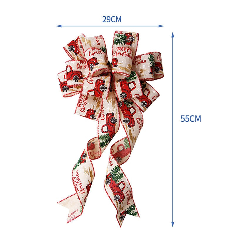 Velike božićne mašne Ukrasi za božićno drvce Ručno izrađene karirane mašne Novogodišnje uređenje doma Mašnice za zamatanje darova za obrt