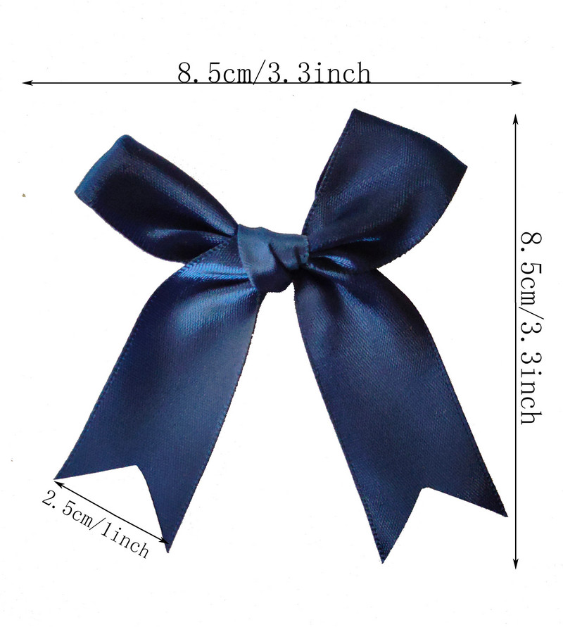 50 tk/pakk 85*85mm värske roosa paelaga vibud Väikese suurusega satiinpaelaga vibu lillega käsitöökaunistus Käsitöö DIY peokaunistus