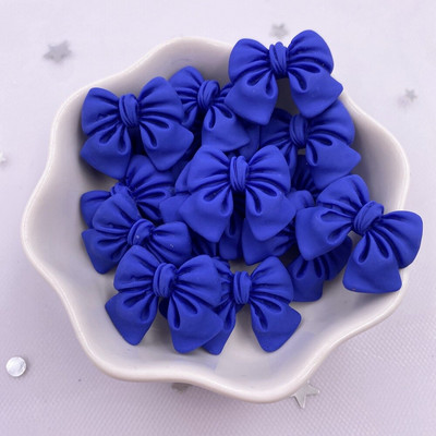 20 de bucăți rășină Kawaii pictat colorat desene animate bowknot flatback piatră figurine album de însemnări DIY decor accesorii pentru casă artizanat M201