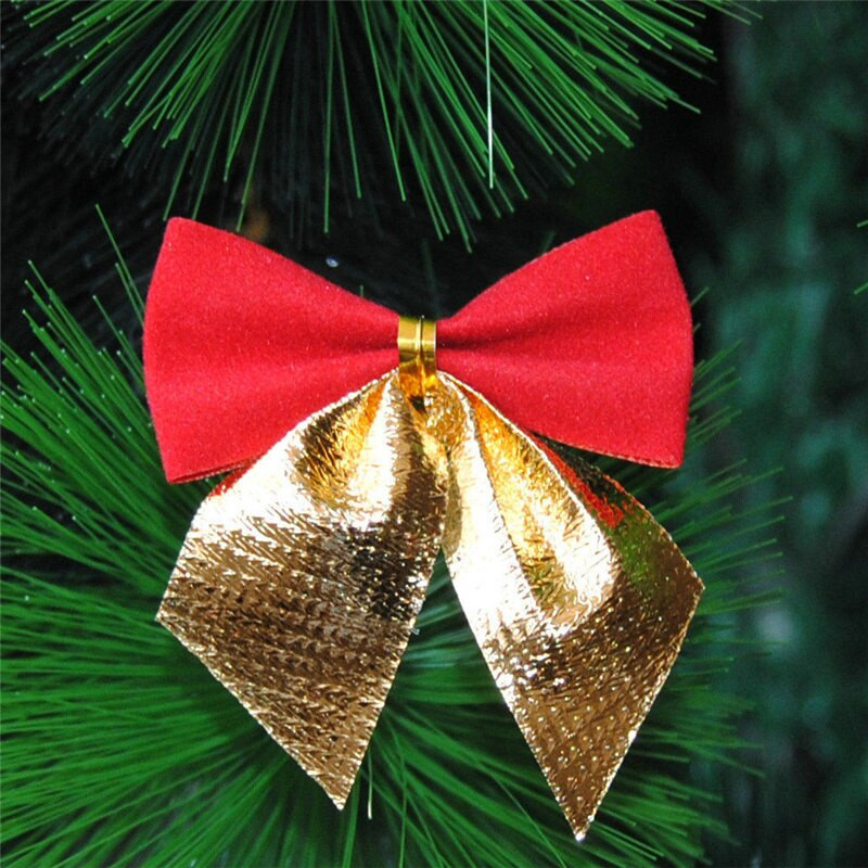 Jõulupuu kaunistused Jõulupuu kaunistused Kuldne Hõbedane Punane Vibu Kott Jõulupuu kaunistused Jõulupeo Kodukaunistus