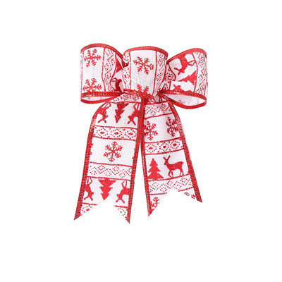 3 urechi fundă de Crăciun Panglică Decor de Anul Nou Decorat pentru brad de Crăciun Fundițe pentru artizanat Tema de Crăciun Arc mic DIY de in