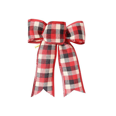 3 urechi fundă de Crăciun Panglică Decor de Anul Nou Decorat pentru brad de Crăciun Fundițe pentru artizanat Tema de Crăciun Arc mic DIY de in