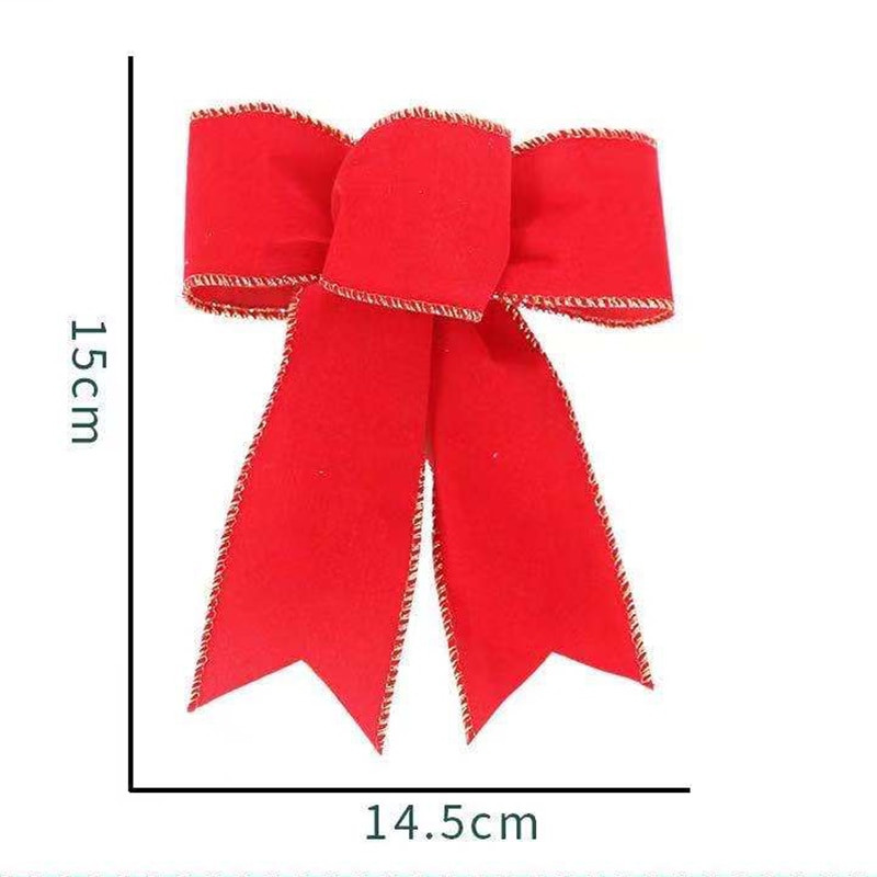 3 urechi fundă de Crăciun Panglică Decor de Anul Nou Decorat pentru brad de Crăciun Fundițe pentru artizanat Tema de Crăciun Arc mic DIY de in