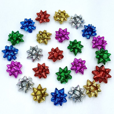 100 tk 2,5 cm minikingitusvibud, isekleepuvad jõulukinke vibud sünnipäevaks, jõuludeks, peokaunistuseks