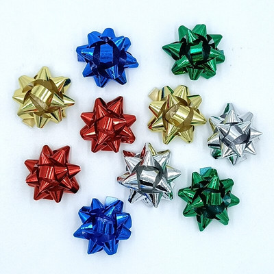 100 tk 2,5 cm minikingitusvibud, isekleepuvad jõulukinke vibud sünnipäevaks, jõuludeks, peokaunistuseks