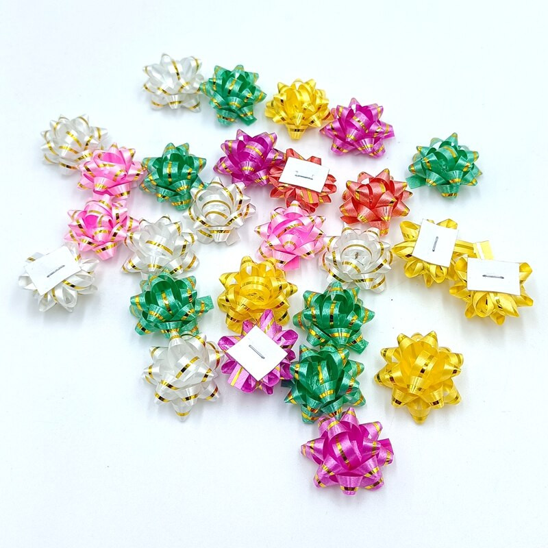 100 tk 2,5 cm minikingitusvibud, isekleepuvad jõulukinke vibud sünnipäevaks, jõuludeks, peokaunistuseks