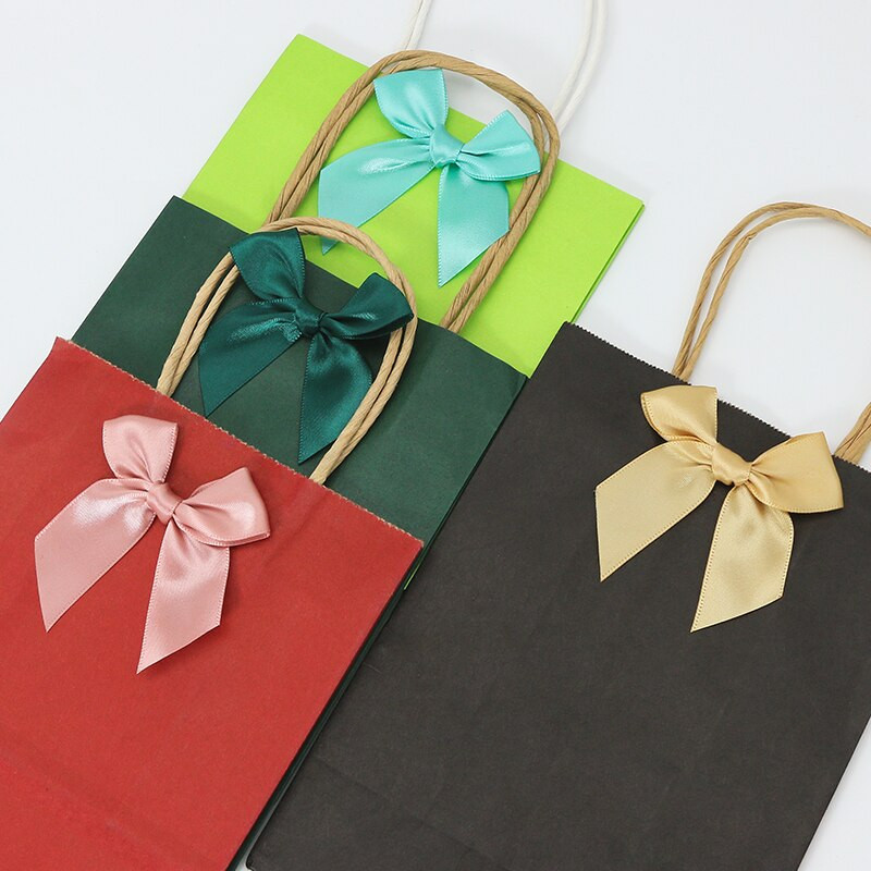 50GAB Satīna lente Rozā bantīšu dekorēšana Mazi banti dāvanu banti amatniecībai Ziedu kāzu bantīte dzimšanas dienas DIY ballītes dekorēšana