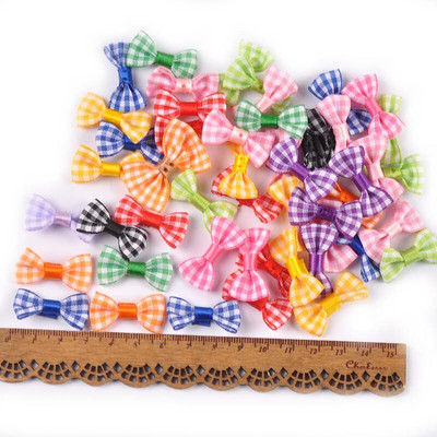 50 бр. Смесен моден коледен лък Ръчно изработен домашен декор за сватбено тържество Панделки с бантик Орнаменти за коледно дърво Новогодишни консумативи