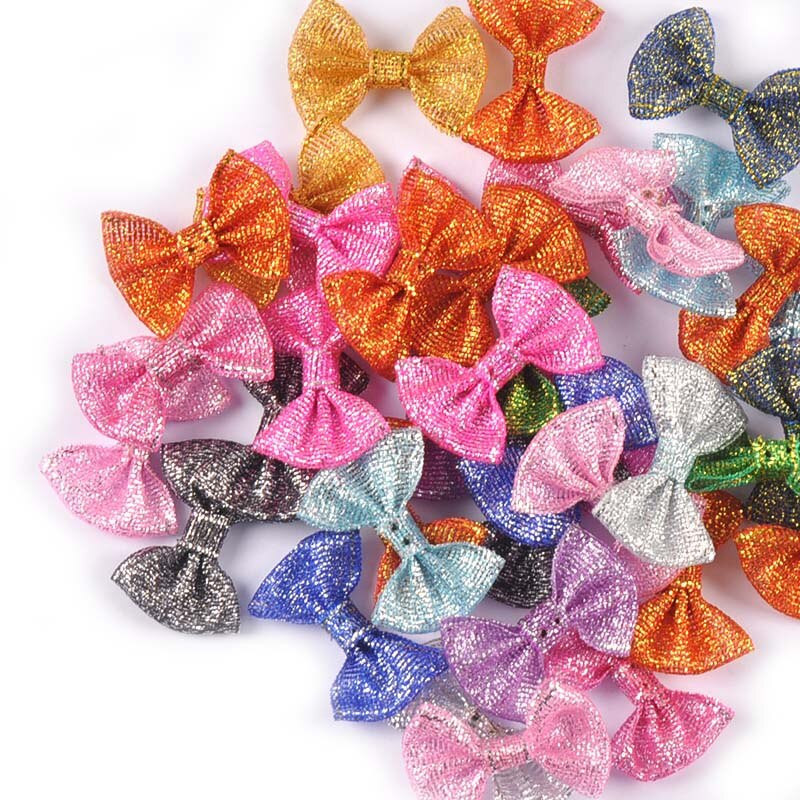 50 бр. Смесен моден коледен лък Ръчно изработен домашен декор за сватбено тържество Панделки с бантик Орнаменти за коледно дърво Новогодишни консумативи