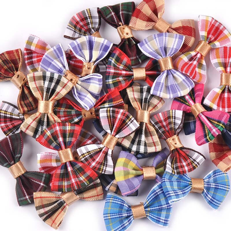 50 бр. Смесен моден коледен лък Ръчно изработен домашен декор за сватбено тържество Панделки с бантик Орнаменти за коледно дърво Новогодишни консумативи