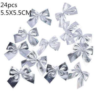 6/24 komada božićnih zvončića s mašnama Ukrasi za božićno drvce Mašne s bobičastim privjescima za božićni vijenac Ukrasi za dom Nova godina Noel Darovi