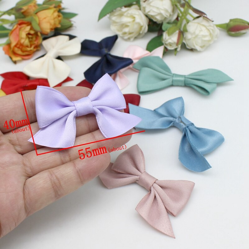 10/30KOM velike mašne satenska vrpca širine DIY ručno izrađena kopča za kosu mašna odjeća poklon ukrasi mašnom zamatanje cvijet za obrt