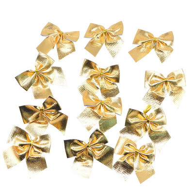 24 buc Arcuri de Crăciun Festival 5,5 cm Aur Argintiu Roșu Fundă Ornamente pentru Pomul de Crăciun Decoratiuni Anul Nou 2021Navidad Decor