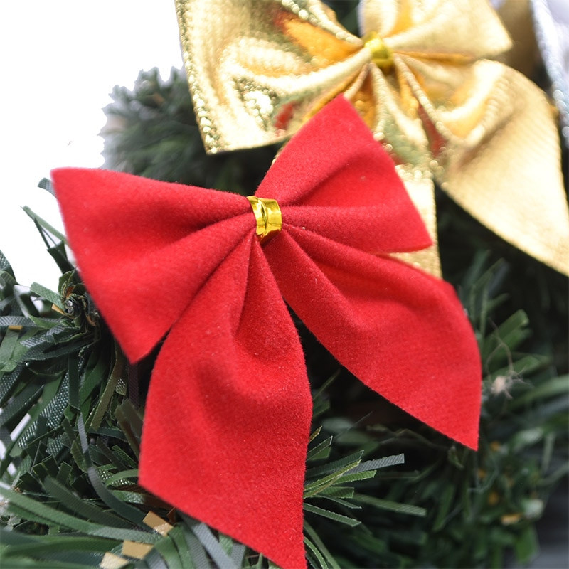 24 buc Arcuri de Crăciun Festival 5,5 cm Aur Argintiu Roșu Fundă Ornamente pentru Pomul de Crăciun Decoratiuni Anul Nou 2021Navidad Decor