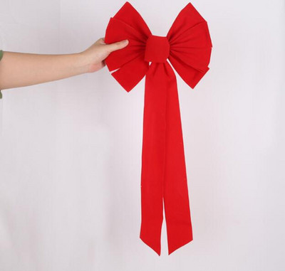 Μακρύ χριστουγεννιάτικο φιόγκο Red Flock Κορδέλα Χριστουγεννιάτικο δέντρο Φιόγκοι Διακόσμηση παπιγιόν Μεγάλο παπιγιόν Χριστουγεννιάτικα διακοσμητικά για το σπίτι