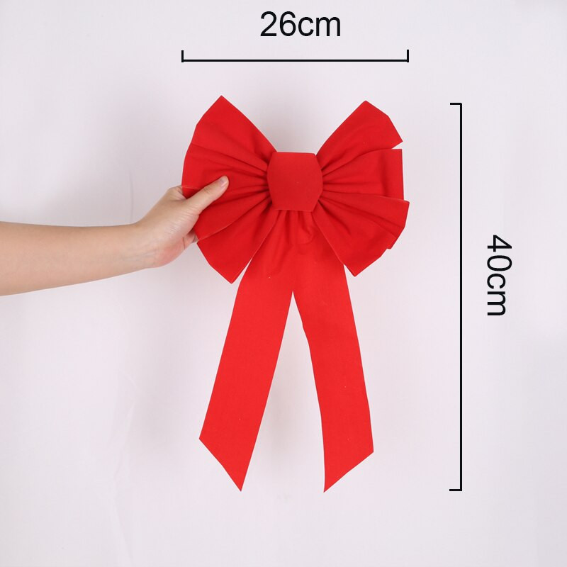 Μακρύ χριστουγεννιάτικο φιόγκο Red Flock Κορδέλα Χριστουγεννιάτικο δέντρο Φιόγκοι Διακόσμηση παπιγιόν Μεγάλο παπιγιόν Χριστουγεννιάτικα διακοσμητικά για το σπίτι