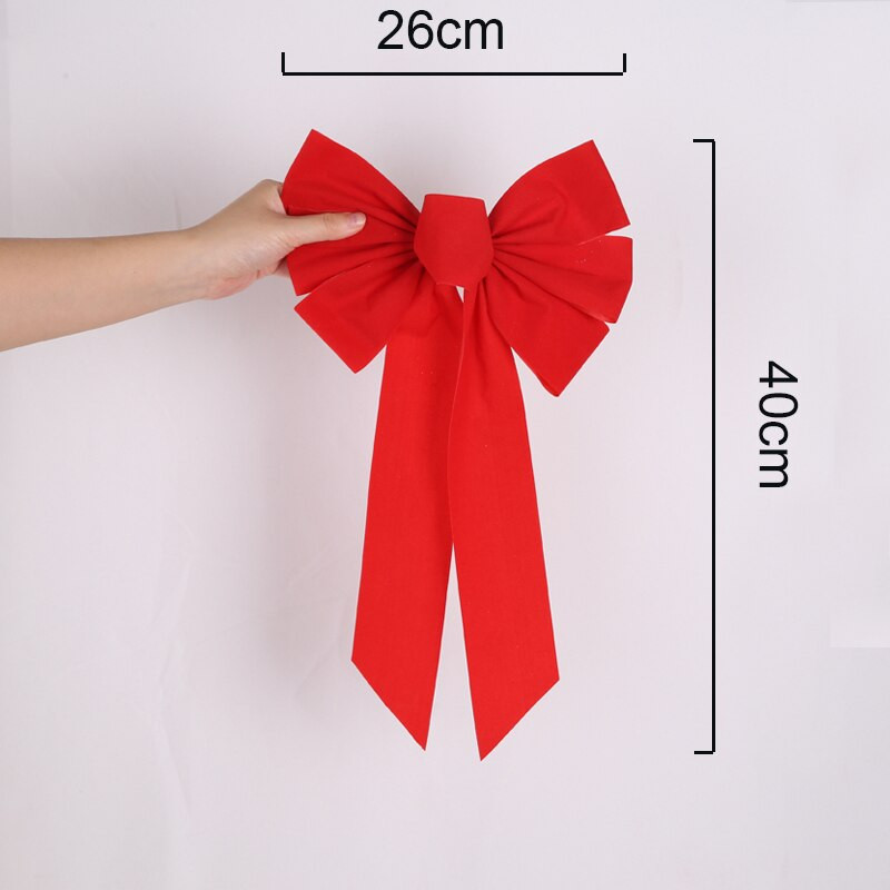 Μακρύ χριστουγεννιάτικο φιόγκο Red Flock Κορδέλα Χριστουγεννιάτικο δέντρο Φιόγκοι Διακόσμηση παπιγιόν Μεγάλο παπιγιόν Χριστουγεννιάτικα διακοσμητικά για το σπίτι