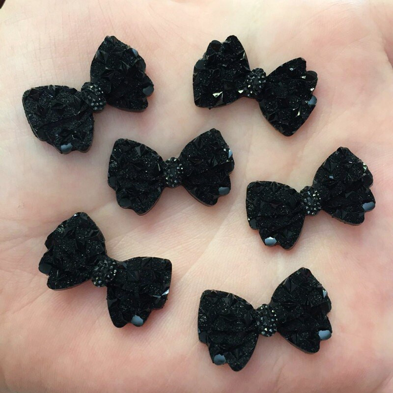 60 kom Smola slatka kristalna mašna Flatback Rhinestone Spomenar DIY Wedding Applique Ornament Ukosnica Dodaci Rukotvorine F549