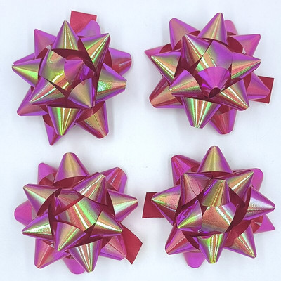 Glitter Star vibud, kingituste pakkimisega vibud-jõululindiga kinkekibud, 2 3/4" tolli (10 tk)