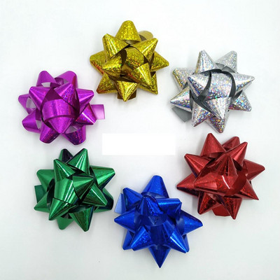 Glitter Star vibud, kingituste pakkimisega vibud-jõululindiga kinkekibud, 2 3/4" tolli (10 tk)