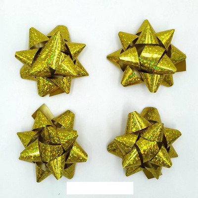 Glitter Star vibud, kingituste pakkimisega vibud-jõululindiga kinkekibud, 2 3/4" tolli (10 tk)