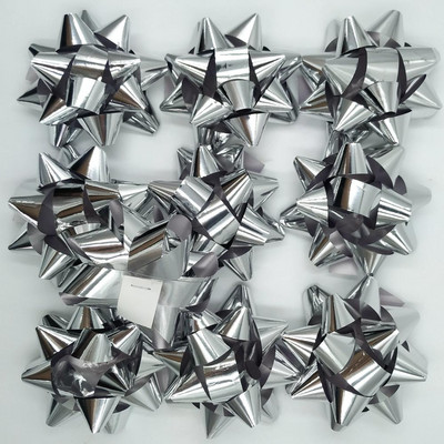 Glitter Star vibud, kingituste pakkimisega vibud-jõululindiga kinkekibud, 2 3/4" tolli (10 tk)