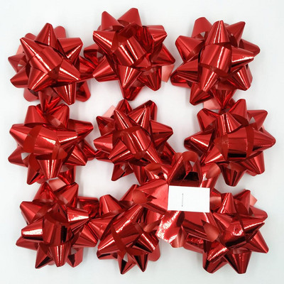 Glitter Star vibud, kingituste pakkimisega vibud-jõululindiga kinkekibud, 2 3/4" tolli (10 tk)