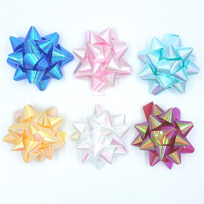 Glitter Star vibud, kingituste pakkimisega vibud-jõululindiga kinkekibud, 2 3/4" tolli (10 tk)