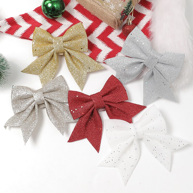 1/3 vnt. 12 cm Kalėdų lankas Kalėdų eglutės pakabinimo dekoravimas klasės lango namų dekoras Kalėdų papuošalai lankas girliandos priedai