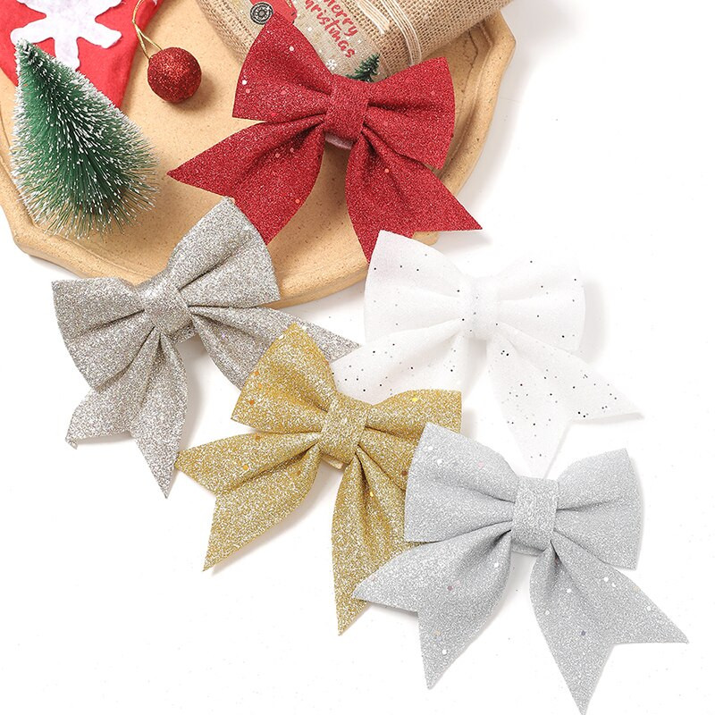 1/3 vnt. 12 cm Kalėdų lankas Kalėdų eglutės pakabinimo dekoravimas klasės lango namų dekoras Kalėdų papuošalai lankas girliandos priedai