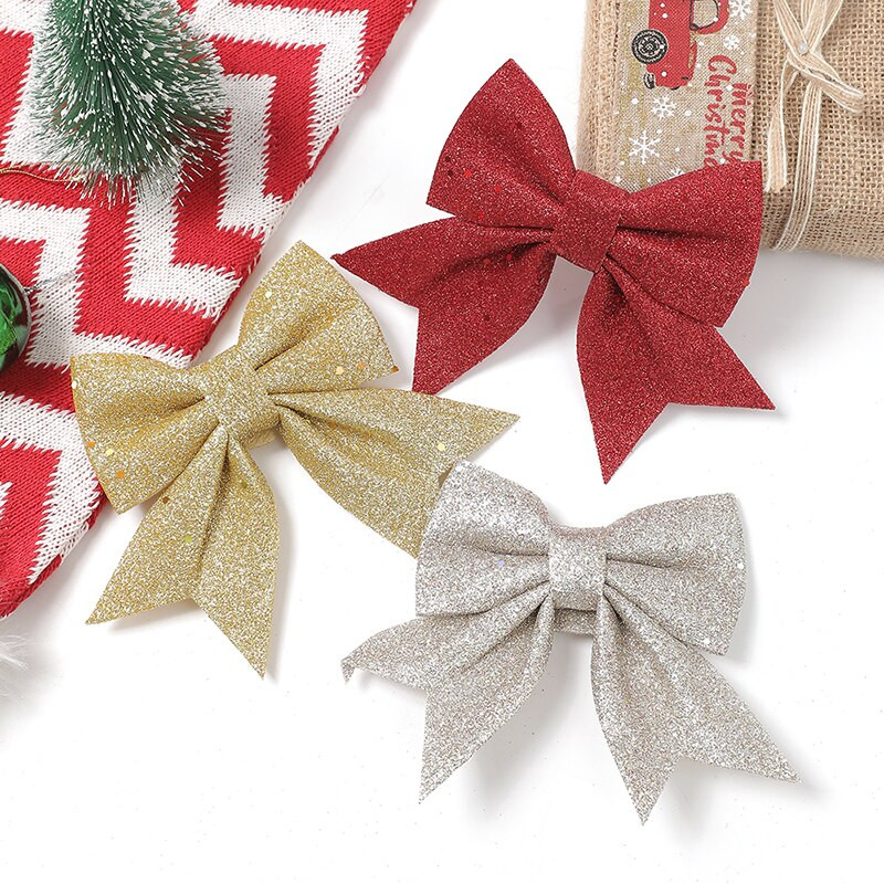 1/3 vnt. 12 cm Kalėdų lankas Kalėdų eglutės pakabinimo dekoravimas klasės lango namų dekoras Kalėdų papuošalai lankas girliandos priedai